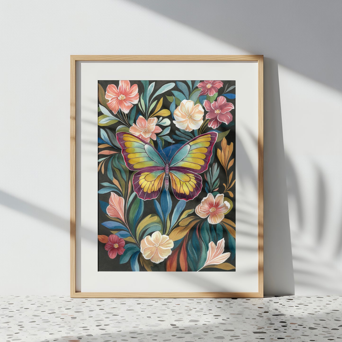 Midnight Blooms - Original Painting Watercolour on Paper