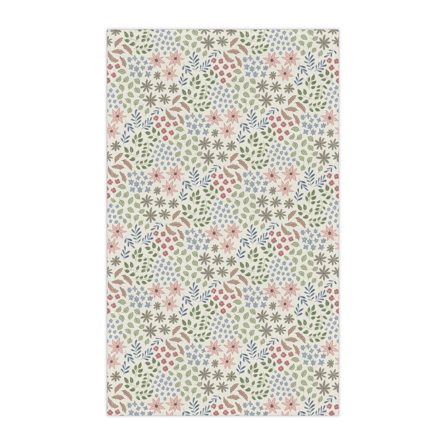 Floral Spring Tea Towel — Pastel Wildflower Kitchen Towel