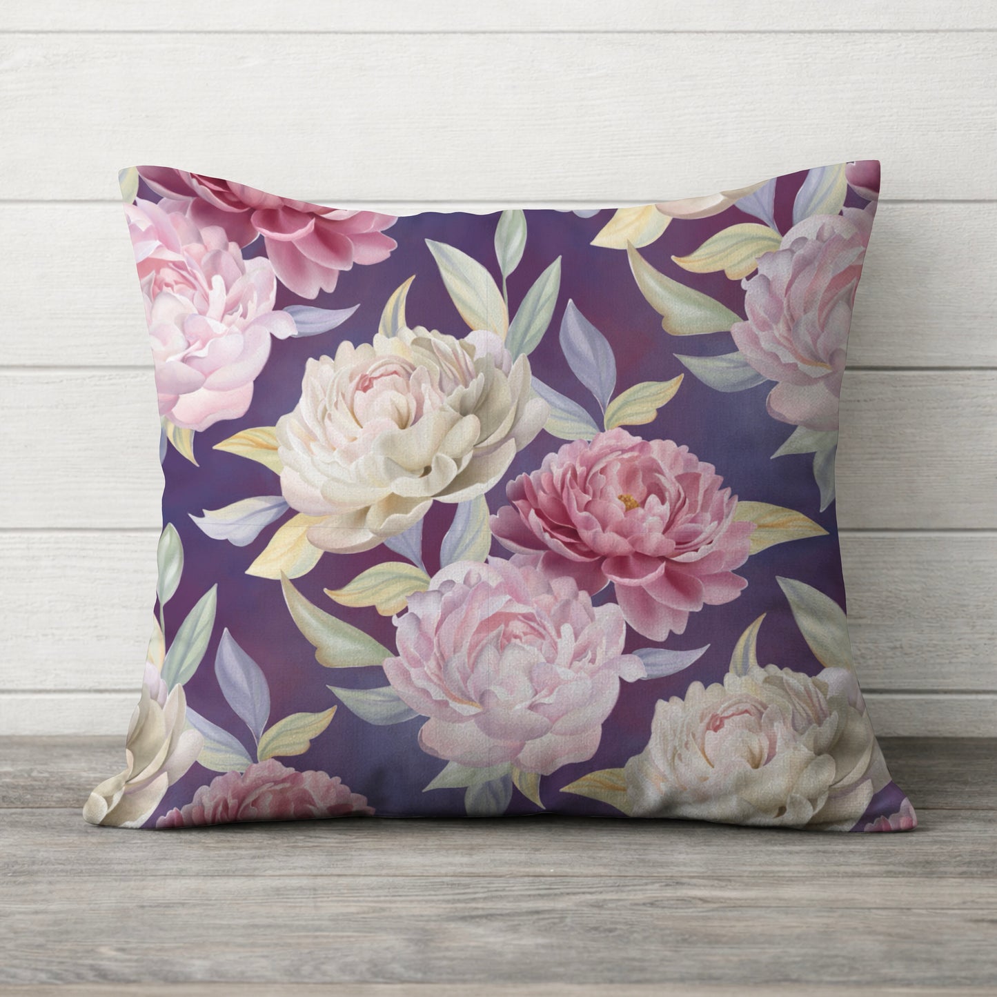Peony Blossom Cushion Cover - Peony Floral Square Throw Cushion Cover