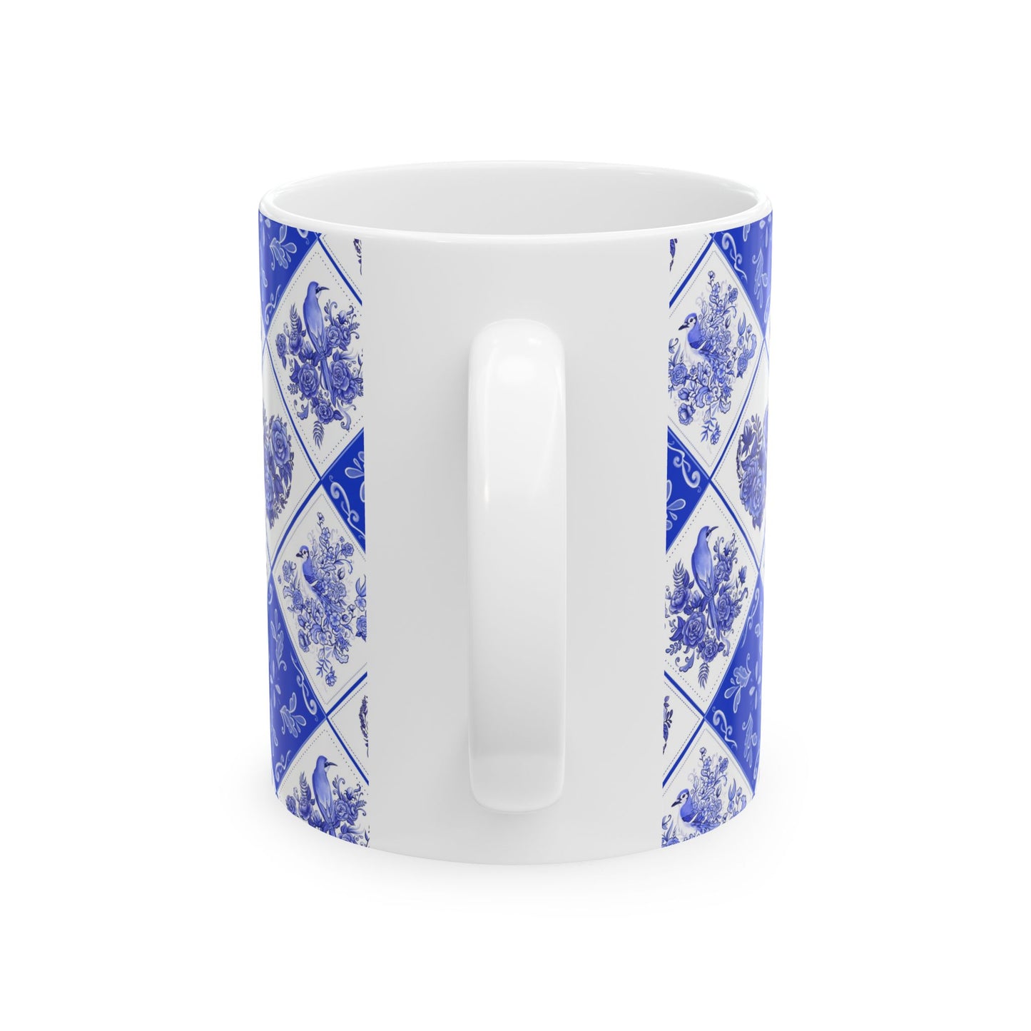 Blue Delft Tile Pattern Ceramic Mug 11oz