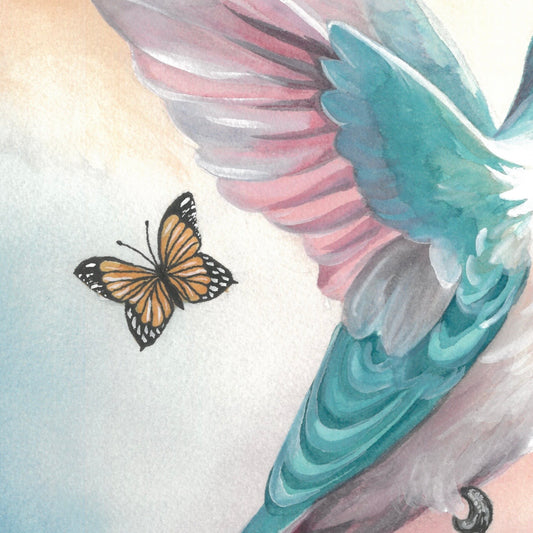 Gentle Flutter - Original Painting Watercolour on Paper