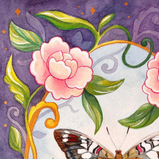 Enchanted Garden Portal - Original Painting Watercolour on Paper