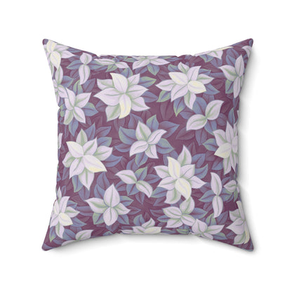 Leafy Harmony Cushion Cover - Leafy Floral Square Throw Cushion Cover