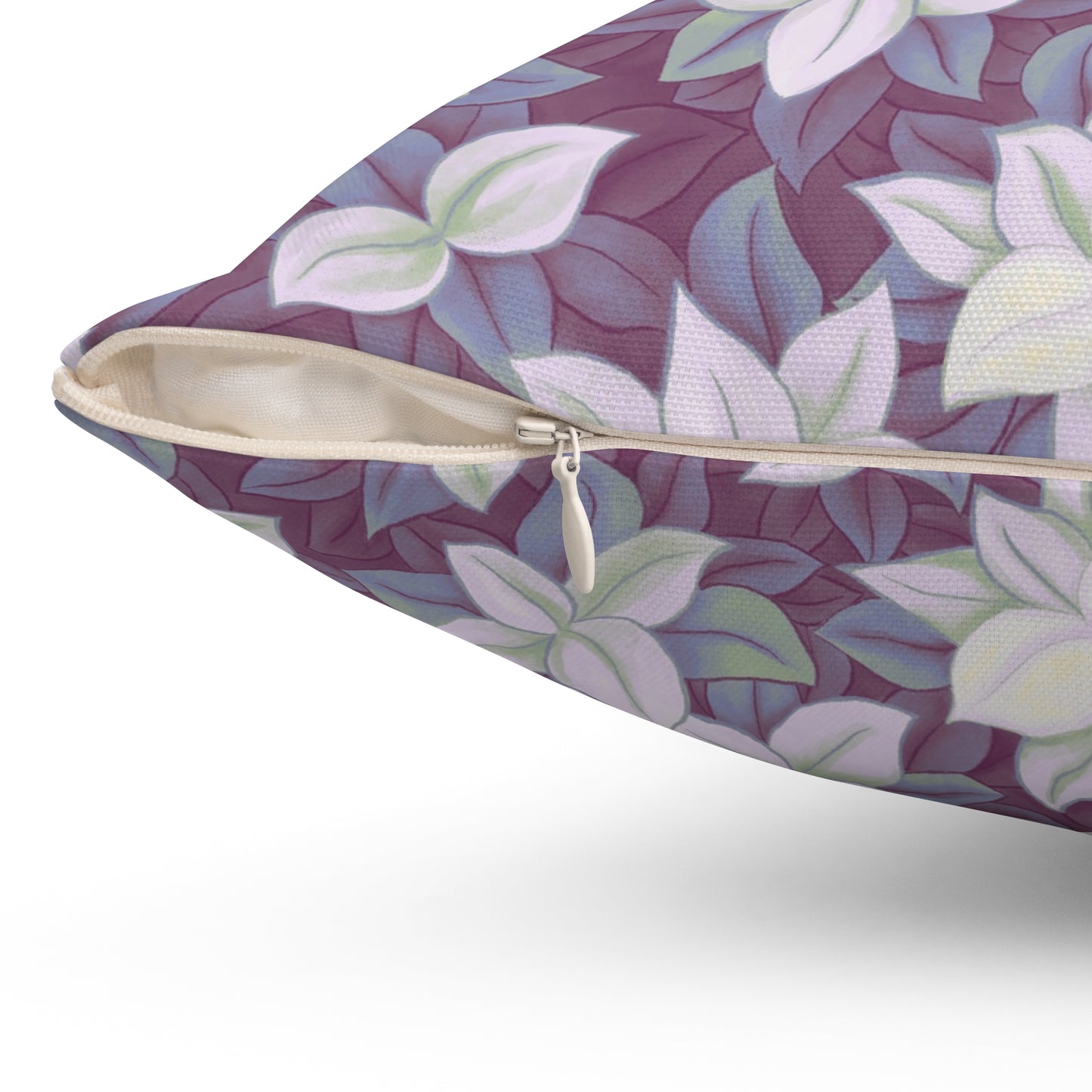 Leafy Harmony Cushion Cover - Leafy Floral Square Throw Cushion Cover