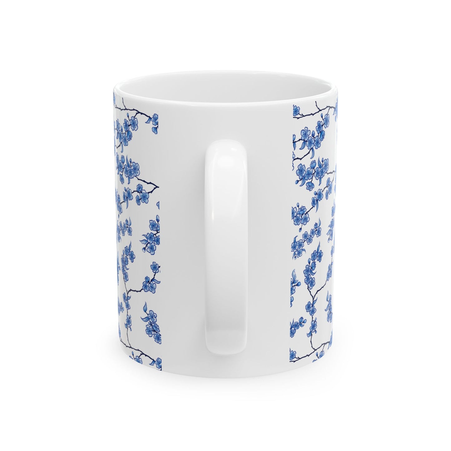 Chinoiserie Cherry Blossom Watercolour Ceramic Mug 11oz