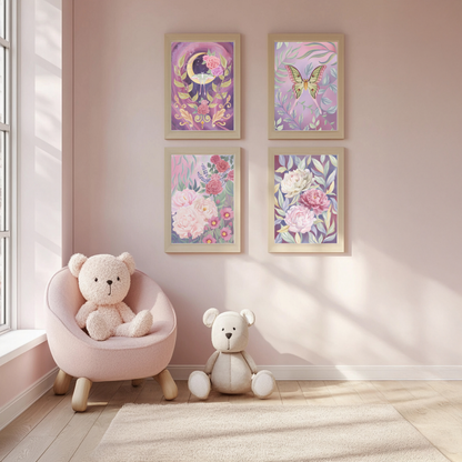 Peaceful Flutter - Digital Watercolour Painting - Fine Art Giclée Print