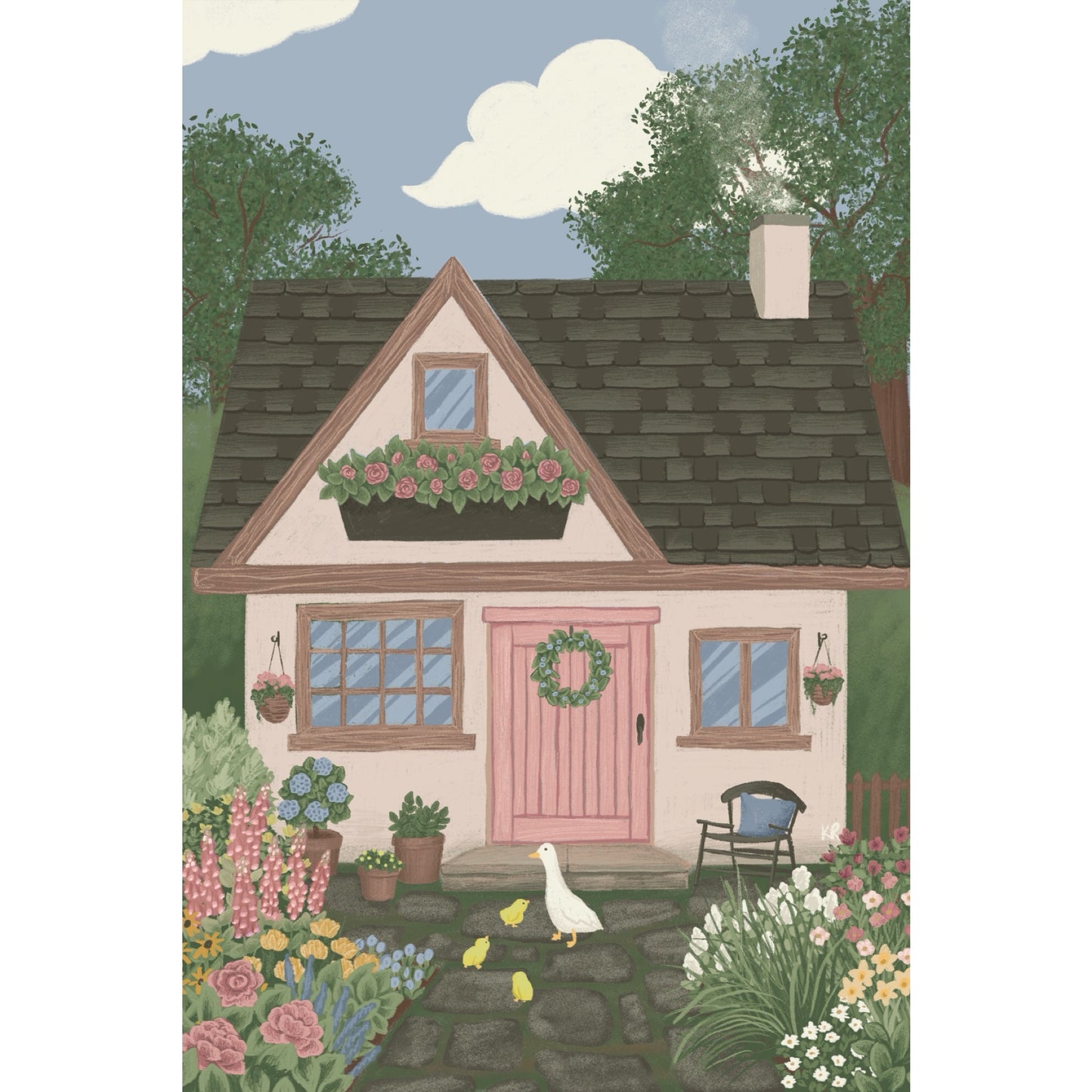 Spring Cottage - Fine Art Giclée Print
