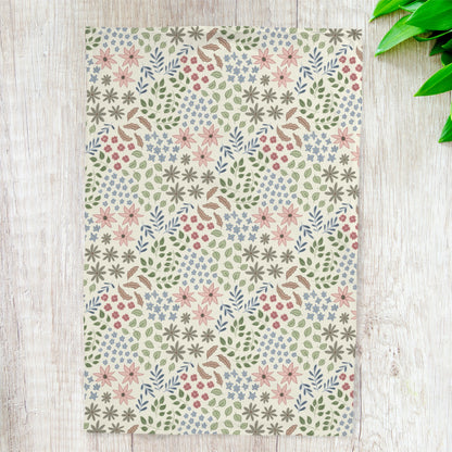 Pastel Wildflower Tea Towel — Floral Spring Kitchen Towel